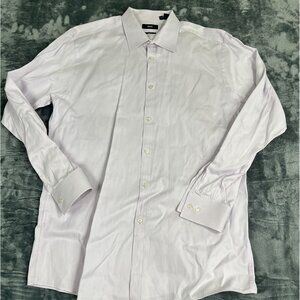 Hugo Boss Slim Fit Mens Dress Shirt 17.5"/34-35 White Long Sleeve Button-Up